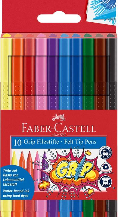 Immagine prodotto Faber-Castell Penne a punta di fibra Grip Colour (10 x)