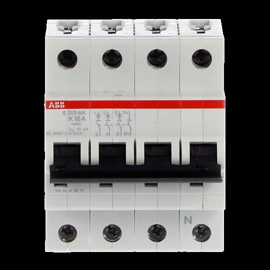 Actual product image ABB S203-K16NA Circuit breaker 16A pro M compact 3p+NA