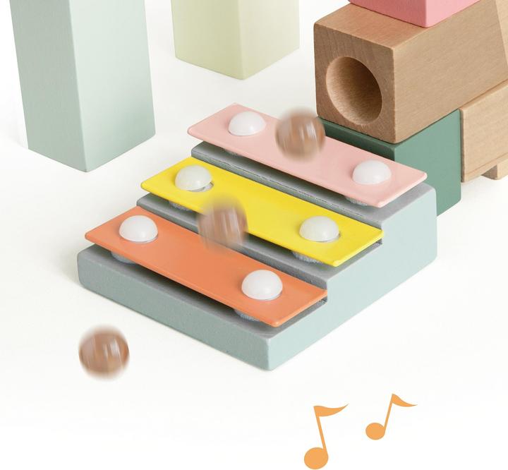 Produktbild Classic World Murmelbahn-Bauset aus Holz, 62-teilig.