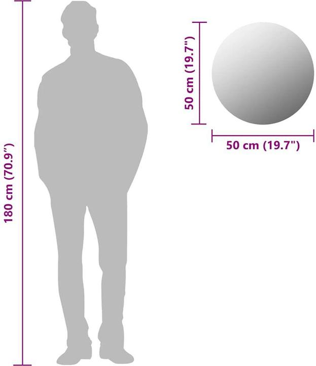 Actual product image vidaXL Wandspiegel (50 cm)