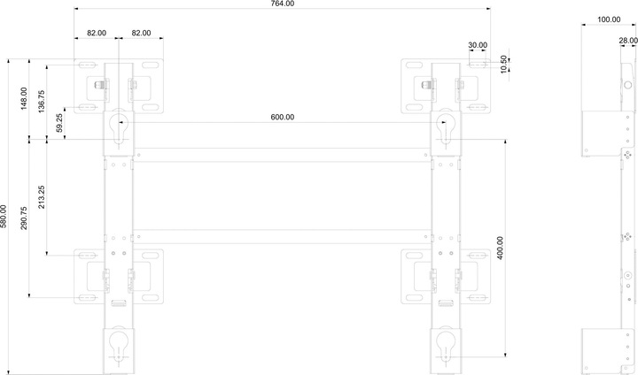 Image du produit Samsung Support mural pour écran LCD de signalisation numérique (Mur, 75", 100 kg)