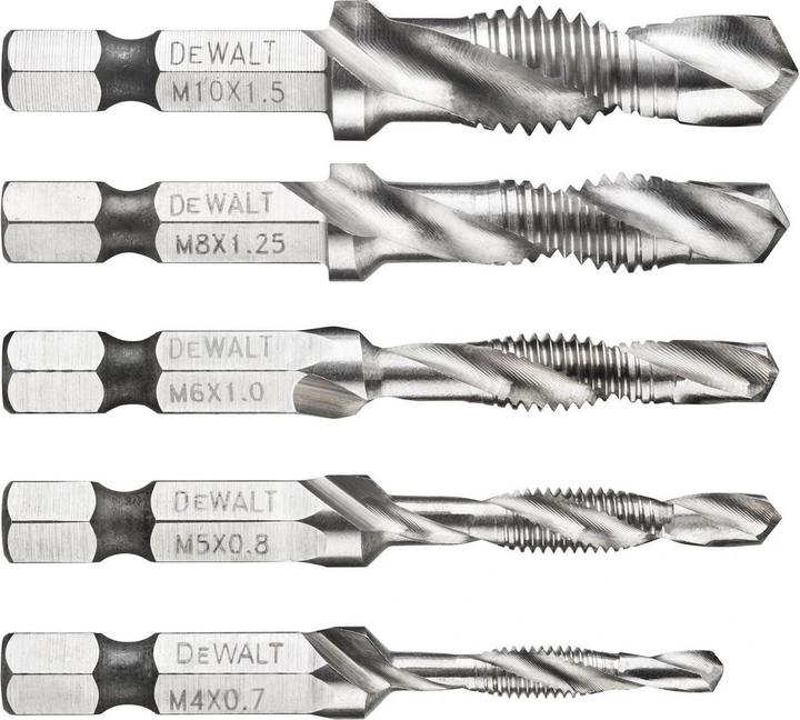 Actual product image DeWalt Dt50060 Impact Ready Drill Tap Set, 5 Piece