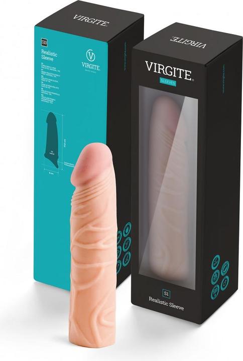 Actual product image Virgite Realistic penis sheath S1 flesh 16'5 cm