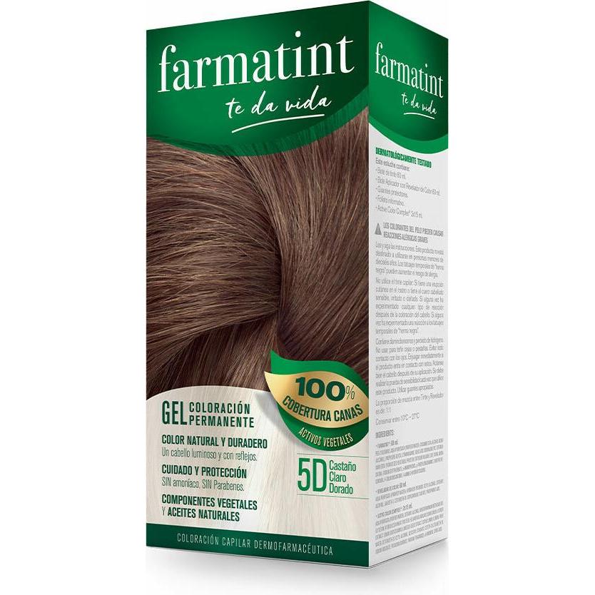 Farmatint, Haarfarbe, gel coloración permanente #5d-castaño claro dorado (5D)