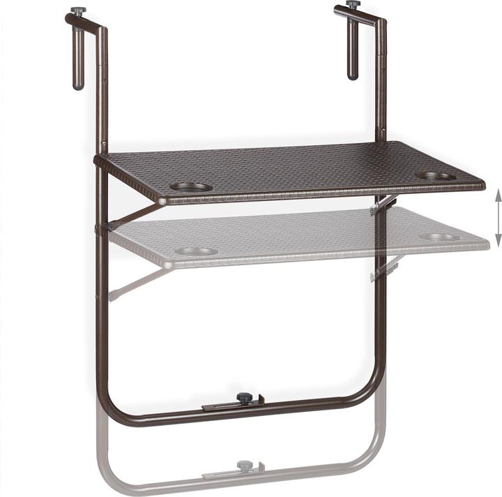 Produktbild Relaxdays Balkonhängetisch