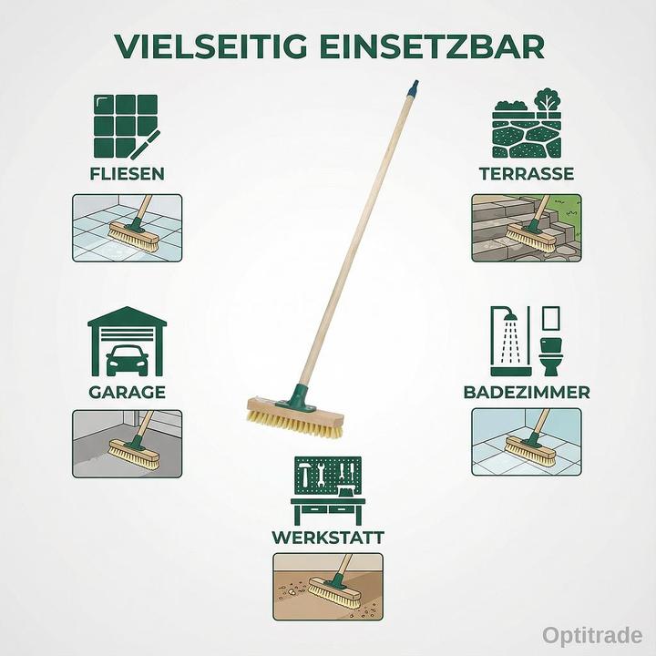 Productafbeelding Ultra Clean Schrobborstel met houten steel (1 Pcs.)