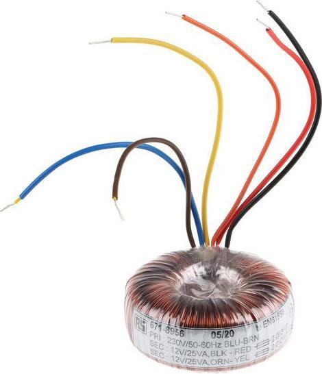 RS PRO Trasformatore toroidale 50VA 2x12V