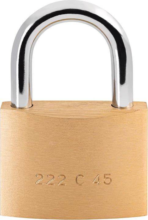 Productafbeelding Burg Wächter Cilinderslot 222 45 Slothuis breedte 45 mm Messing anders sleutel