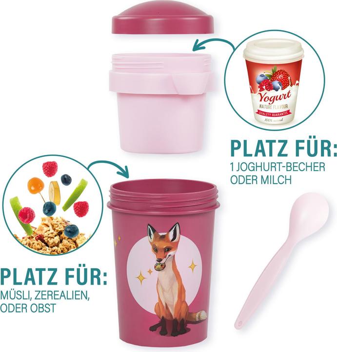 Immagine prodotto Awave La Scuola delle Magiche Bestie Muesli Mug To Go 540 ml rPET | Berry Red, Rabbat