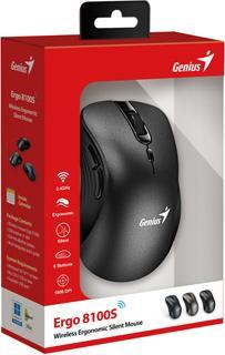 Productafbeelding Genius Ergo 8100S/Ergonomická/Optická/Pro praváky/1 600 DPI/Bezdrátová USB/Černá (Draadloze)