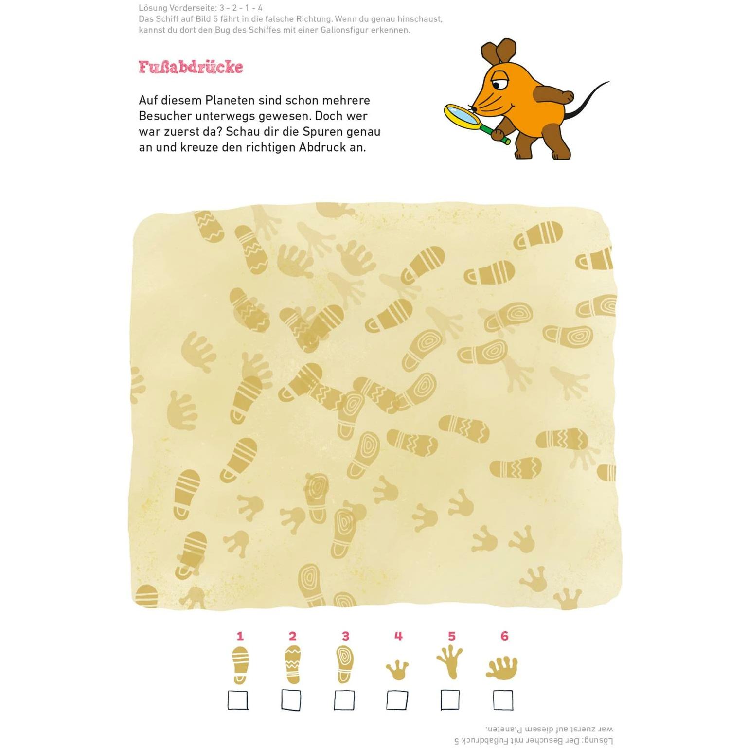 Thumbnail - Frag doch mal... die Maus: Mein Rätselblock mit der Maus - Weltraum, Kinderbücher von Christine Mildner, Meike Teichmann