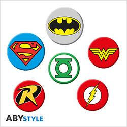 ABYstyle, Spillo, DC Comics Pin Spilla Badge: Logos 3cm, Multicolore