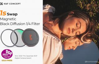 Image du produit K&F Concept Concept Magnetic 1/4 Black Mist Filter Nano X - 82mm (82 mm, Filtre Black Mist, 82 mm)
