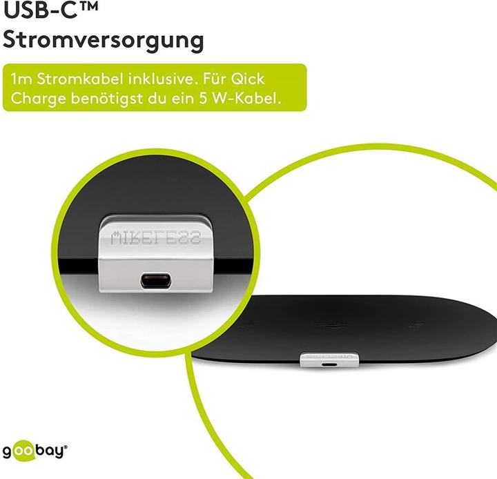 Actual product image Goobay Wireless dual quick charge mat (10 W)