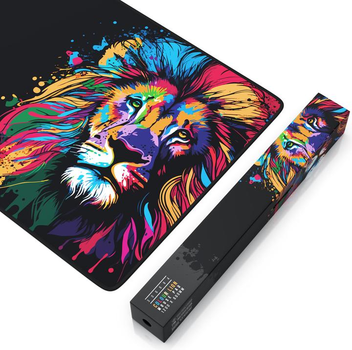 Produktbild Titanwolf Gaming Mauspad, XXXL Speed Mausmatte 1200 x 600 mm, Geschwindigkeit & Präzision, Colour Lion (XXL)