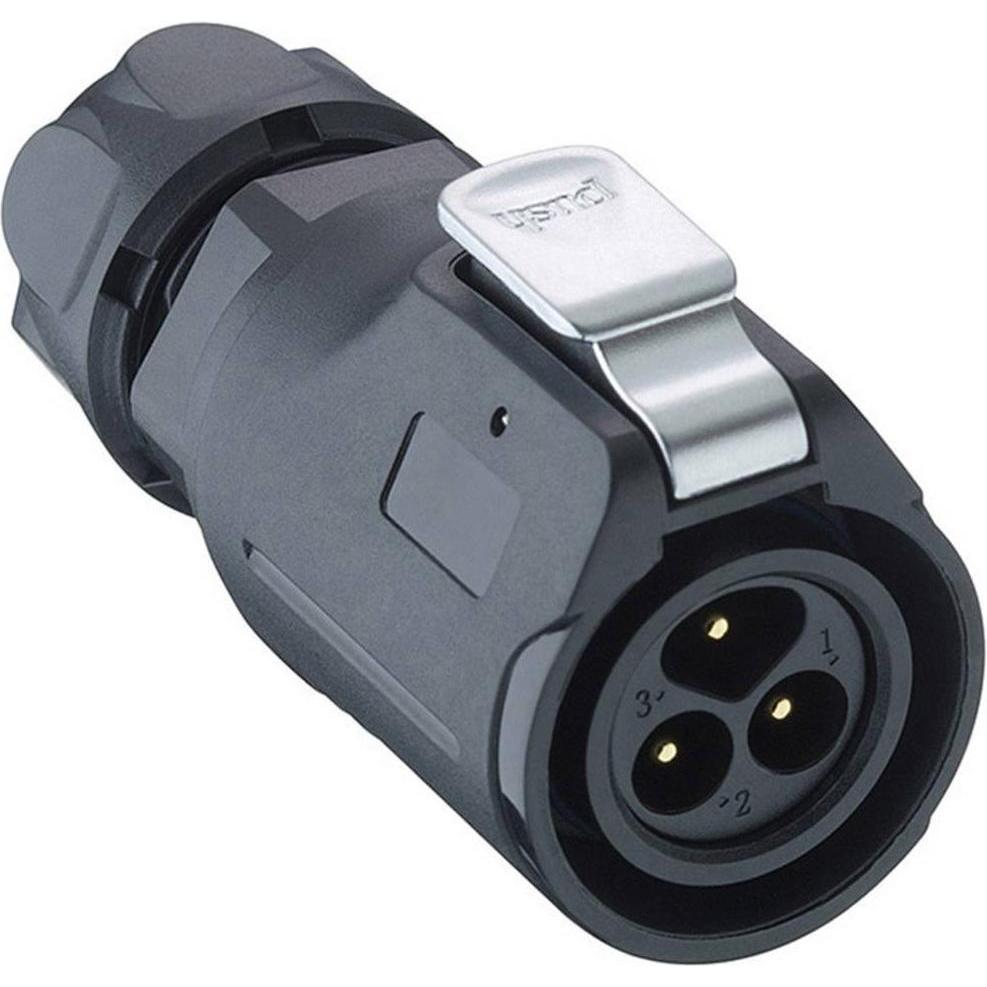 Lumberg 0251 02 Rundsteckverbinder Stecker, gerade Gesamtpolzahl: 2 1 St., Elektronikkabel + Stecker, Schwarz