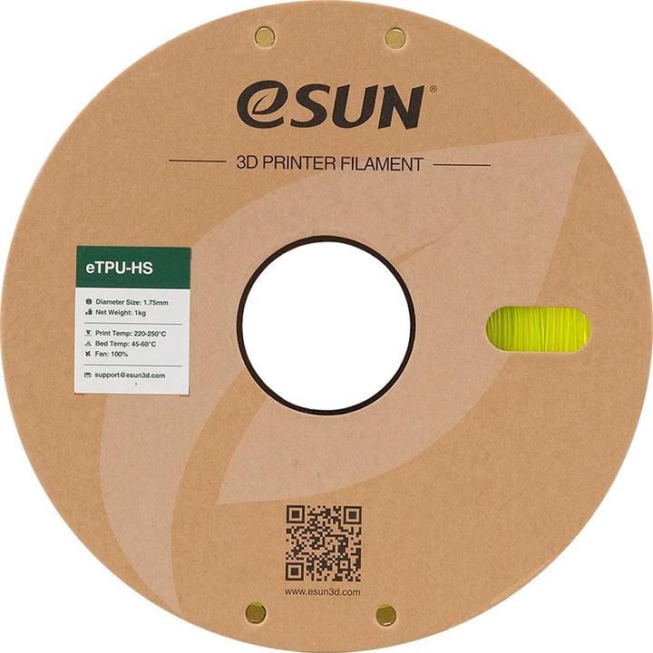 Produktbild eSUN eTPU-HS 95A Gelb Antibakterielles elastisches Filament 1.75mm 1Kg (TPU, 1.75 mm, 1000 g, Gelb)