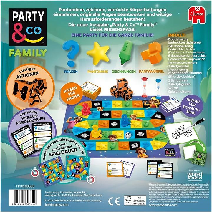 Productafbeelding Jumbo Familie Party & Co, d (Duits, 3 - 15 Spelers)