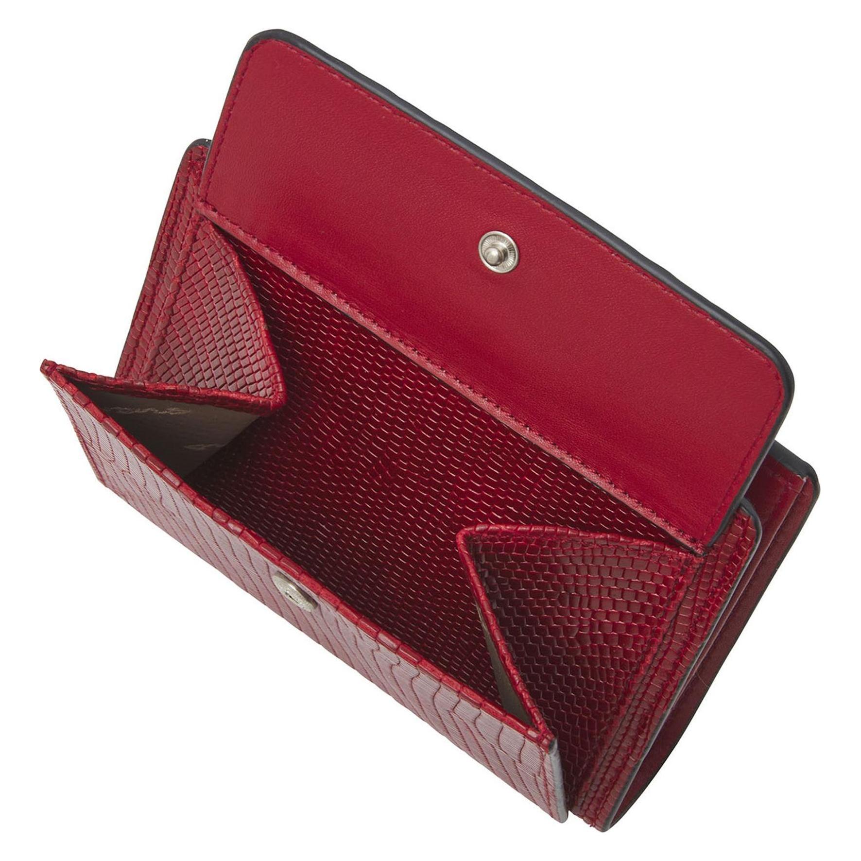 Castelijn & Beerens, Vrouwen, Portemonnee, Donna Portemonnee Rfid Leer 9 Cm, Rood
