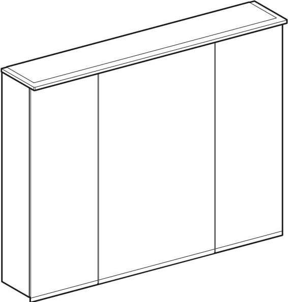 Produktbild Geberit Option Plus spiegelkast led verlichting 3deuren 90x70x15cm