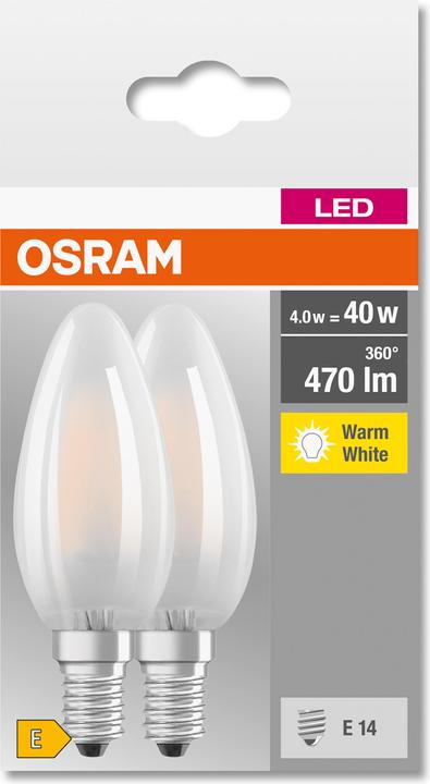 Actual product image Osram Led Base Classic B (E14, 4 W, 470 lm, 2 x, E)