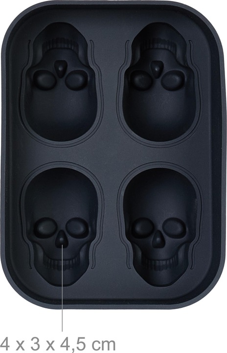Image du produit Relaxdays 2x moule à glaçons tête de mort