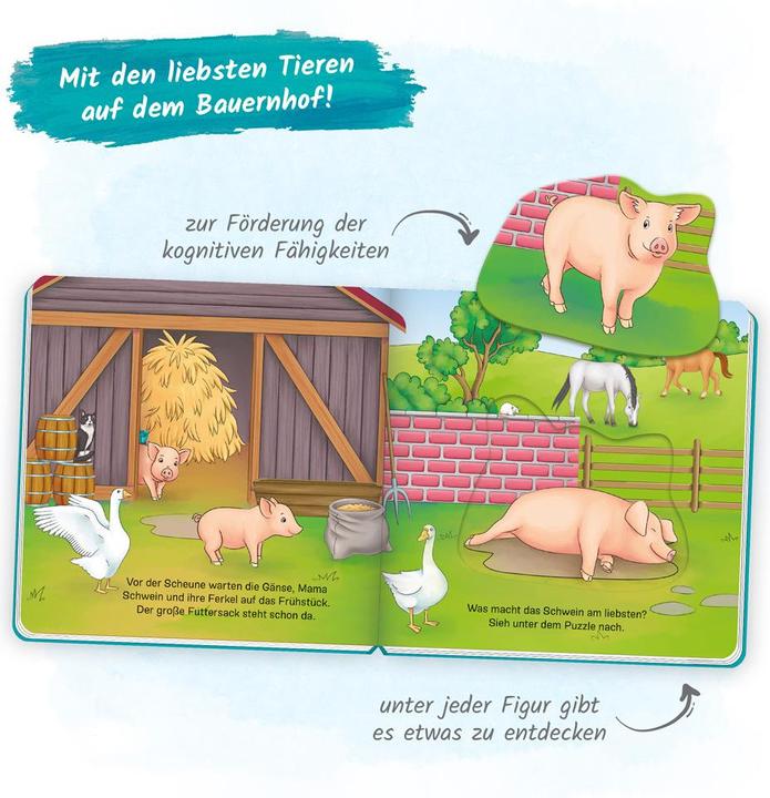 Productafbeelding Kartonnen boek Mijn eerste puzzelboek favoriete dieren (Duits)