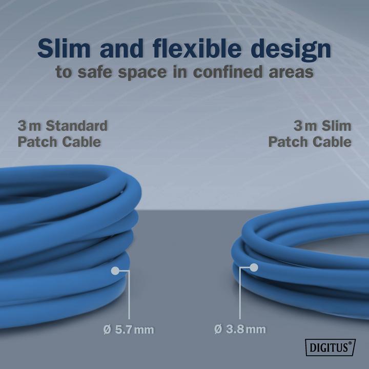 Produktbild Digitus CAT 6A Klasse Ea, F/FTP, Twisted Pair Patchkabel, Cu, LSZH, AWG 32/7, Länge: 1 m, blau (F/FTP, CAT6a, 1 m)