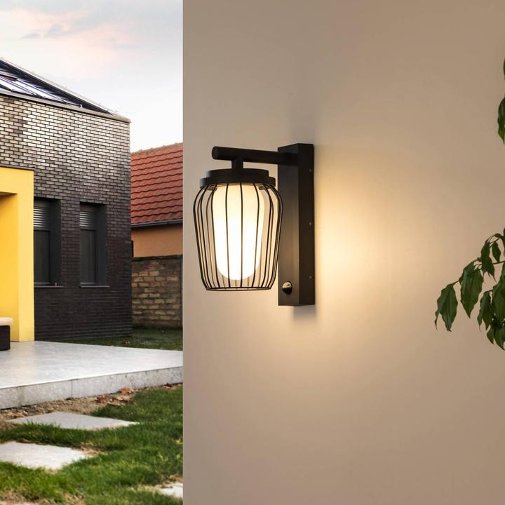 Actual product image Lucande Chandan outdoor wall light 30.1cm with sensor (E27, IP54)