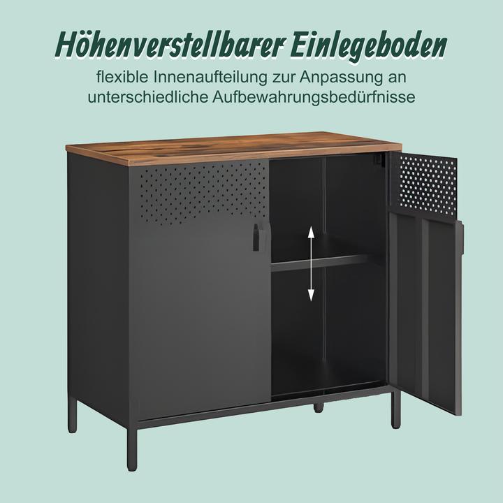 Image du produit Relaxdays armoire en métal (80 x 40 x 77 cm)