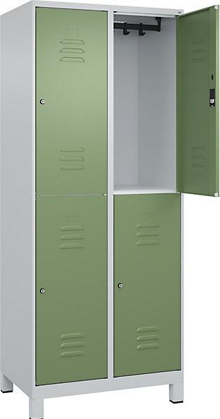 Light grey RAL 7035, Reseda green RAL 6011