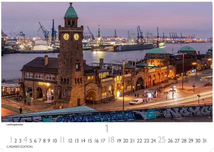 Actual product image Hamburg Kalender 2026 - Wandkalender | Fotokalender Deutschland 24x35cm | mit stimmungsvollen M (24x35cm)
