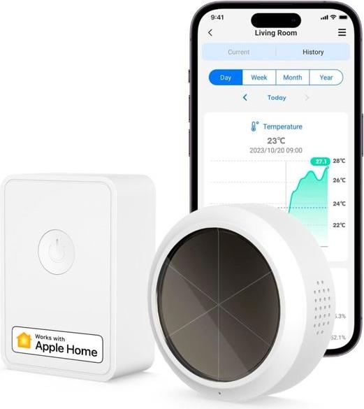 Actual product image Meross Smart Temperatur/Feuchte- Sensor Starter Kit inkl. Hub