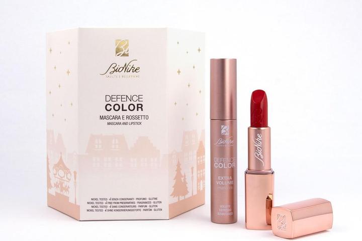 BioNike Women's Gift Set Defence Color - Creamy Velvet Lipstick Ultra Comfort No. 110 Rouge 3.5ml and Mascar (110 Rouge)