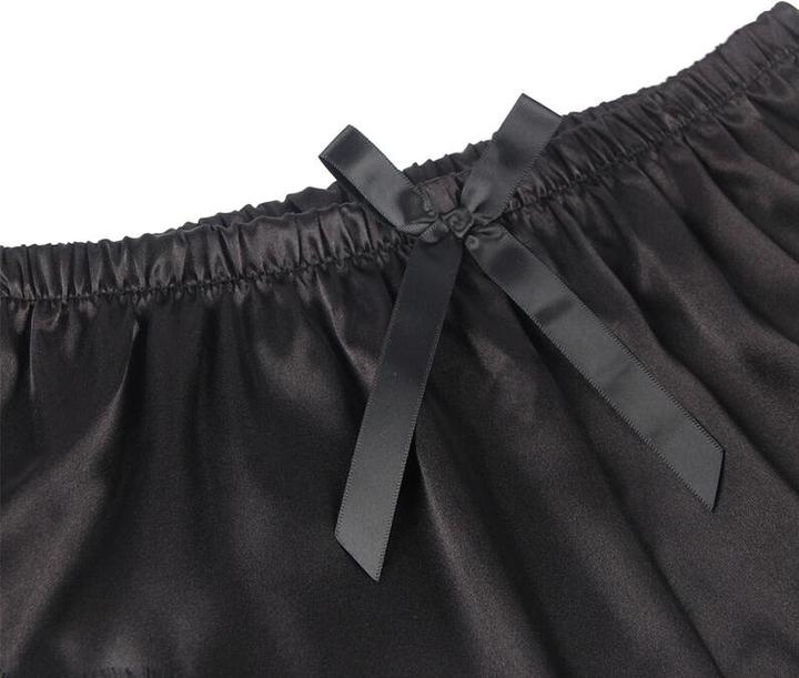 Actual product image Subblime 953942 SEXY SILK NIGHTGOWN + LACE TROUSERS BLACK L/XL (L, XL)
