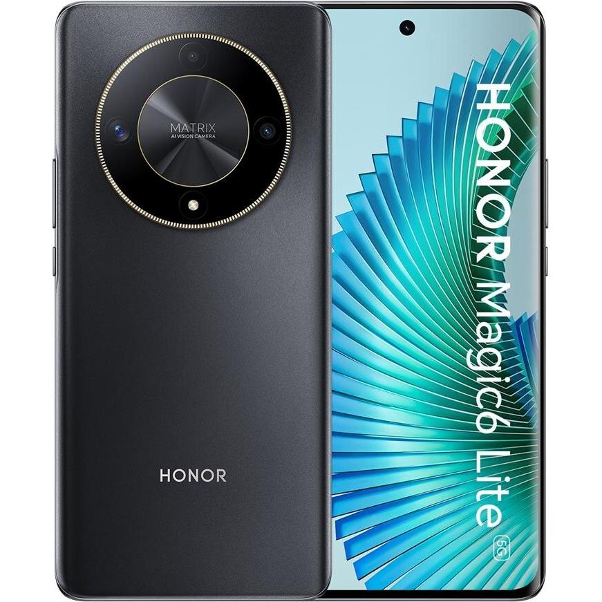 Honor Magic6 Lite (256 GB, Midnight Black, 6.78", Dual SIM, 108 Mpx, 5G), Smartphone, Schwarz