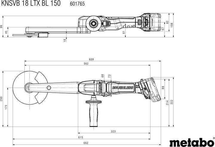 Produktbild Metabo KNSVB 18 LTX BL 150 (Kehlnahtschleifer)