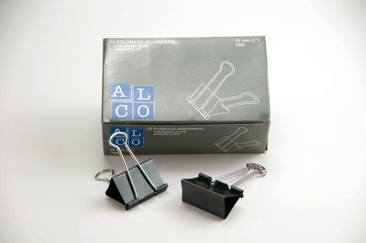 Actual product image Alco Foldback clamp black, size: 51 mm, span: 28 mm (12x)