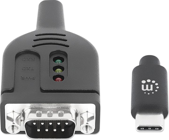 Produktbild Manhattan USB-C auf Seriell DB9 / RS232 Adapterkabel, 1 m (1 m)