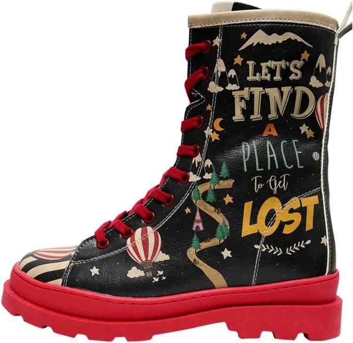 Actual product image Dogo Vegan Leather Multicolor Zip Long Boots (39)