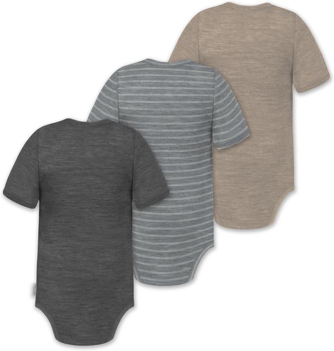 Produktbild Normani 3er Set Baby Merino Kurzarmbody „Tihoi" - 9319 (86)
