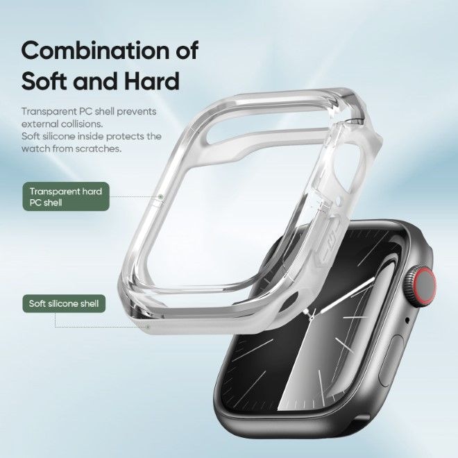 Actual product image Dux Ducis Tamo protective case Apple Watch Series 7/8/9 Case 41mm - Transparent