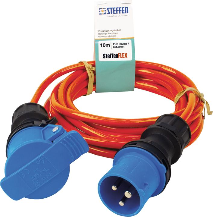 Image du produit Steffen Verlängerungskabel STEFFENFLEX EPR-PUR 3G1.5mm² 10m CEE16/3-CEE16/3 IP44 or (10 m)