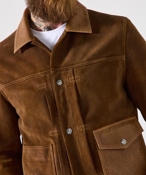 Produktbild Joe Browns Check Lined Stylish Two-Tone Leather Jacket (M)