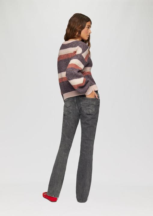 Produktbild S.Oliver Strickpullover Verkürzter Strickpullover mit Streifen (S)