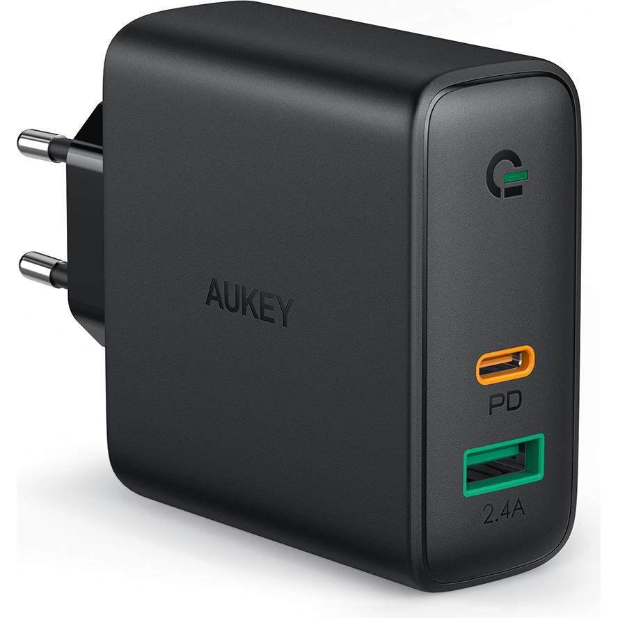 Aukey PA-D3 (60 W), USB Ladegerät, Schwarz