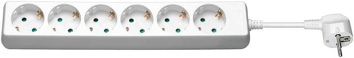 Actual product image Goobay Power strip 6-way, 5 m, white (6 x, CEE 7/7, 5 m)