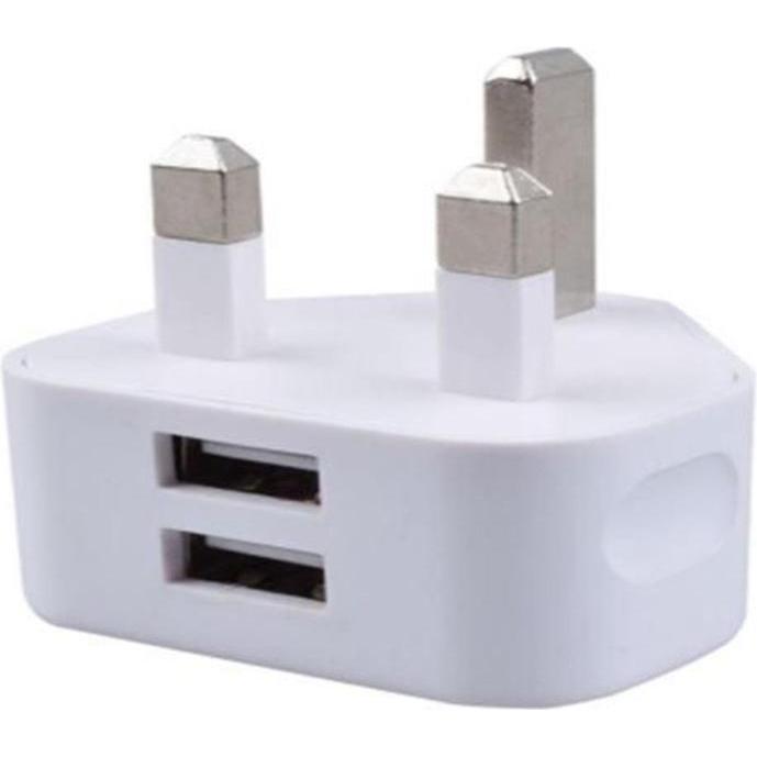 MicroConnect Dual USB charger 2.4 A UK, USB Ladegerät, Weiss