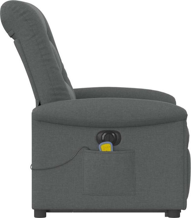 Actual product image vidaXL Electric massage chair with stand-up aid dark grey fabric