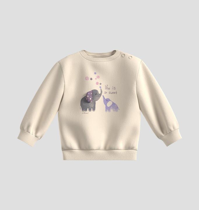 Produktbild s.Oliver Sweatshirt Baumwollsweatshirt mit Grafik-Print und Applikation (92)